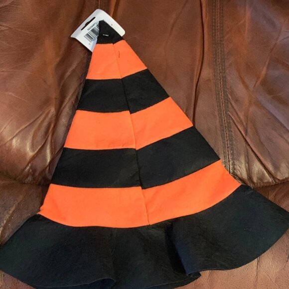 Great Pretend Wicked Witch Halloween Hat Headwear Felt Striped Candy Corn LOT 15 main image 5